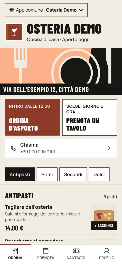 App azz! food: home di un ristorante